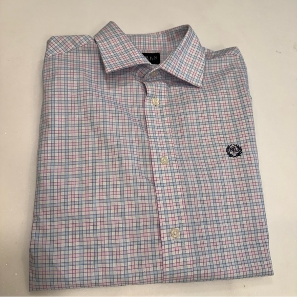 Lauren Ralph Lauren Black Label Big Boys Check Button Down Shirt Sz 16 - Picture 10 of 11